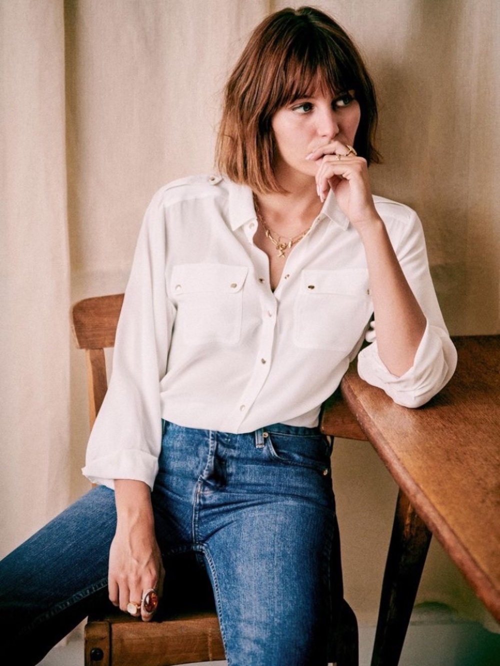 Sezane Chemise Amande